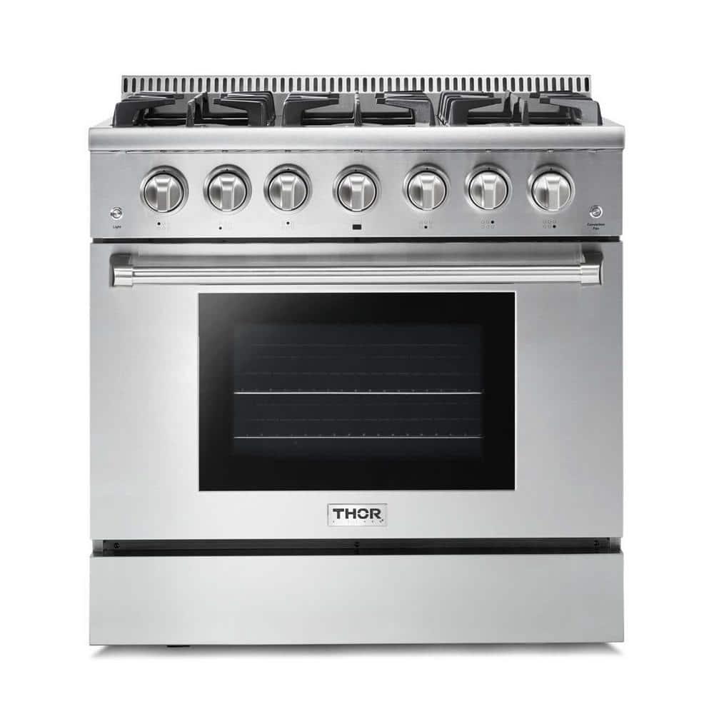 Thor Kitchen 36 Inch Professional Gas Range in Stainless Steel-HRG3618U
