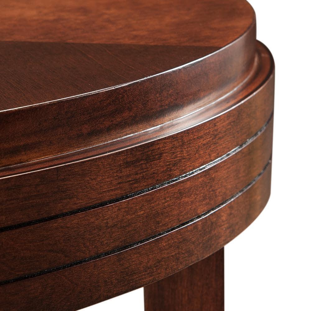 Leick Favorite Finds Oval Wood End Table in Chocolate Cherry