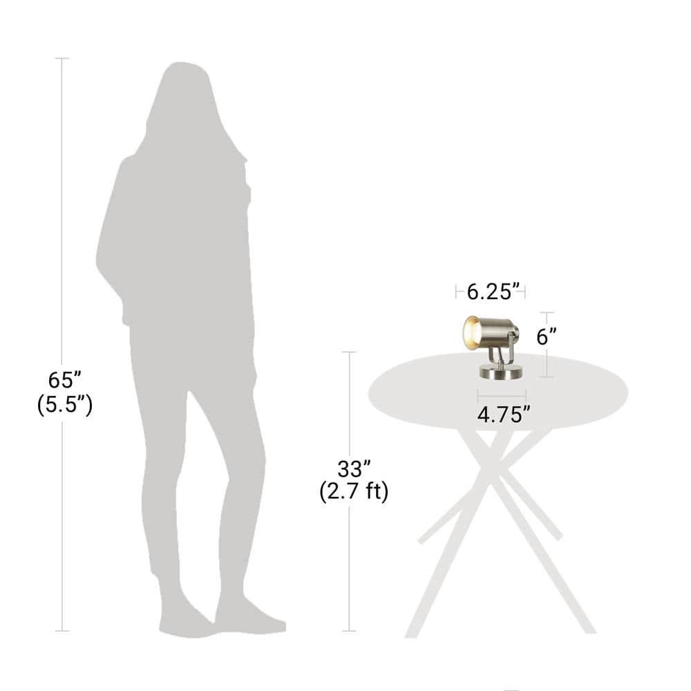 6" Spotlight Desk or Wall Mount Accent Lamp, Pivot Shade, ETL Listed - Cresswell Lighting