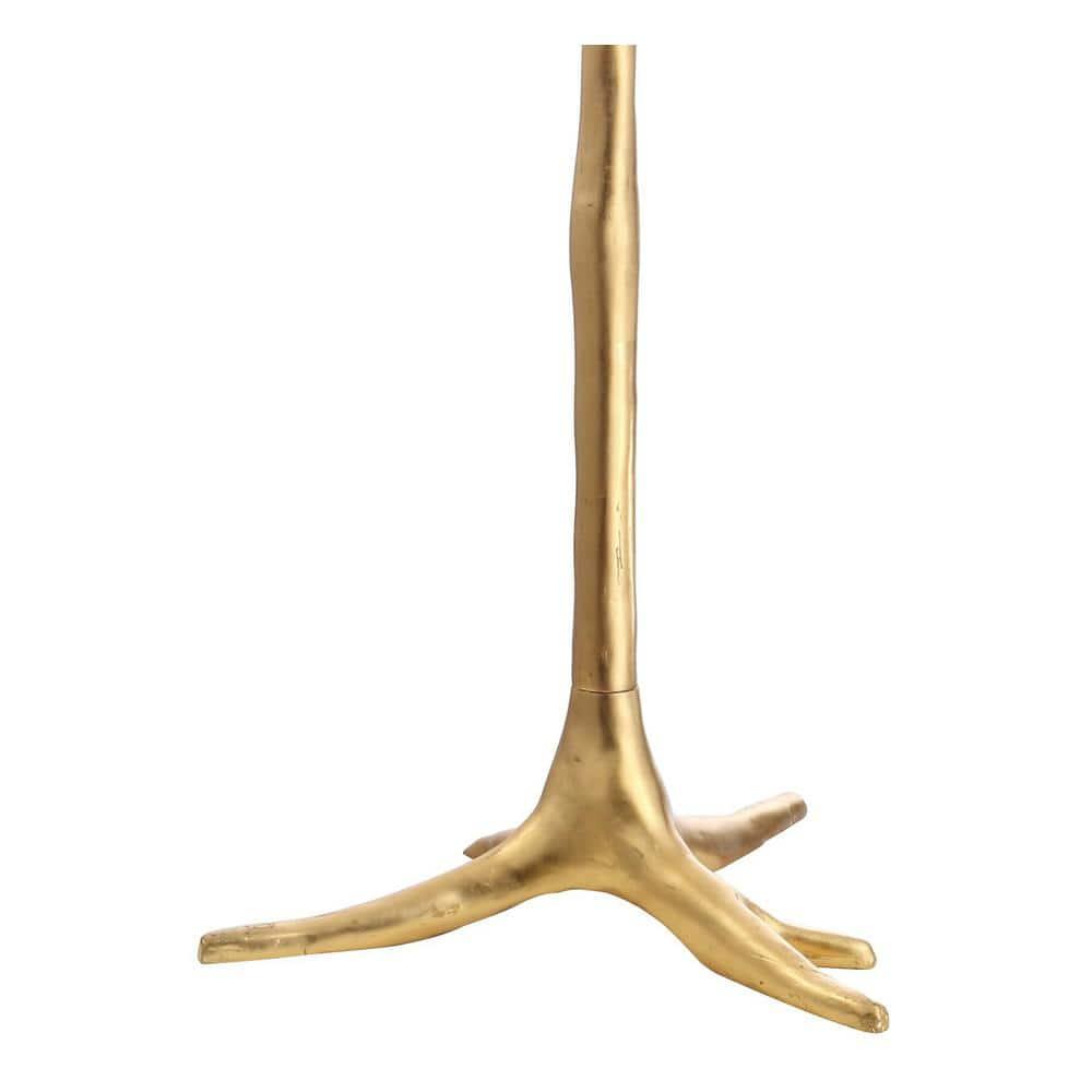 JONATHAN Y JYL3070A Arbor 63.5" Faux Bois Resin LED Floor Lamp, Contemporary for living room, dinning room, bedroom, office Bulb Included, Gold Leaf