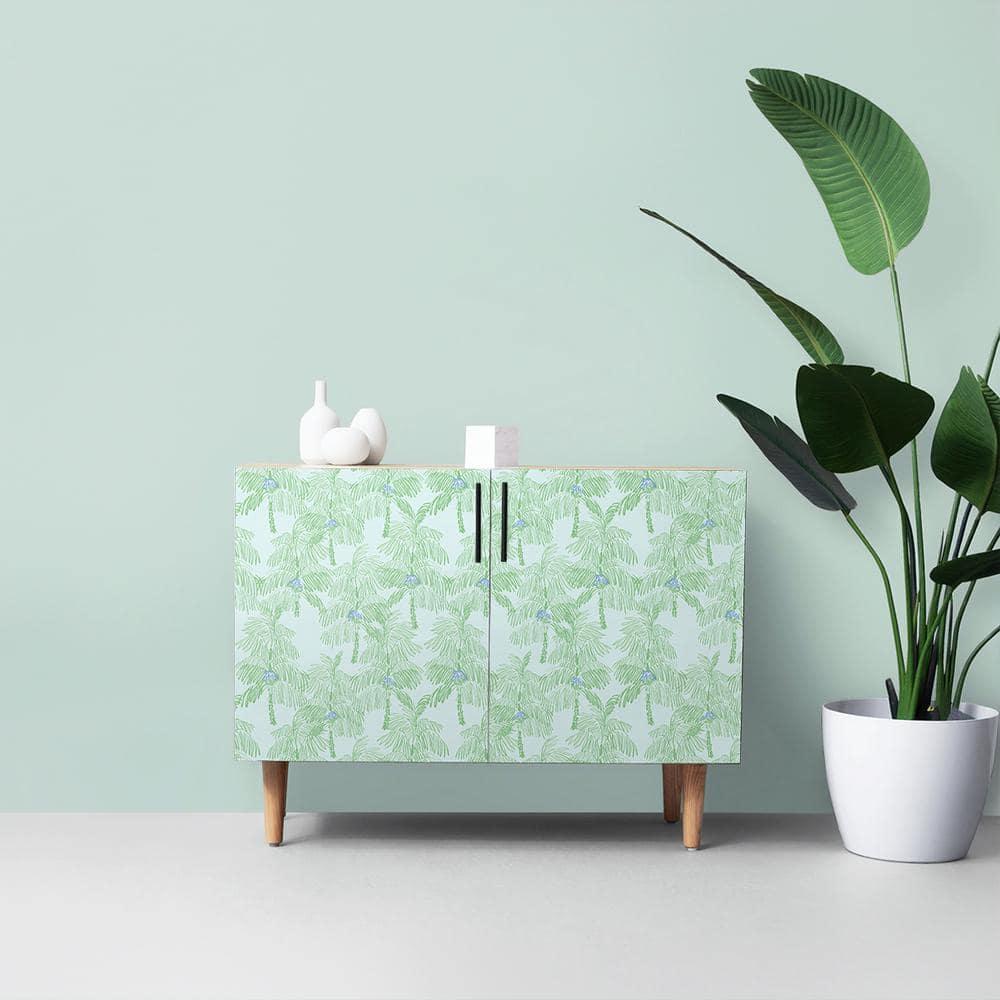 NextWall  Palm Beach Peel and Stick Wallpaper Baby Blue & Seafoam