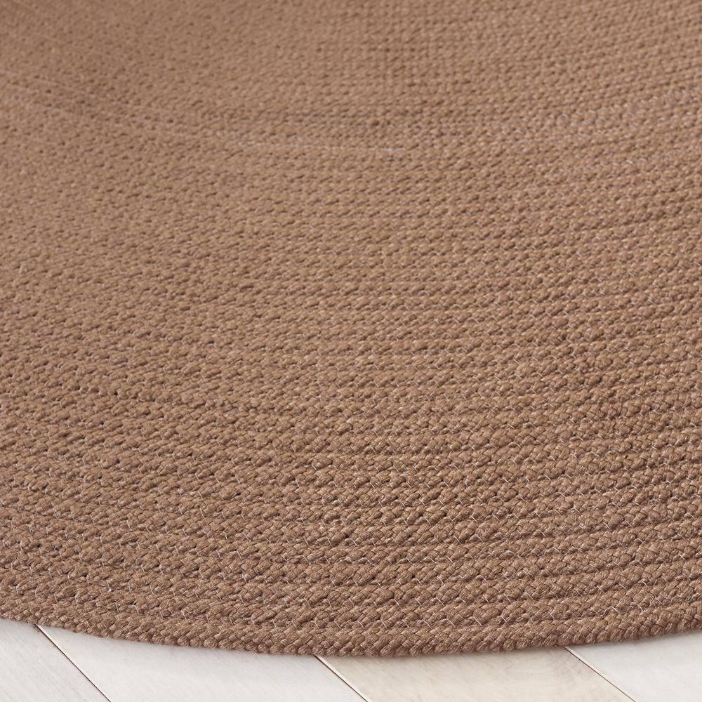 Braided BRD402 Hand Woven Area Rug - Brown - 3' round - Safavieh.