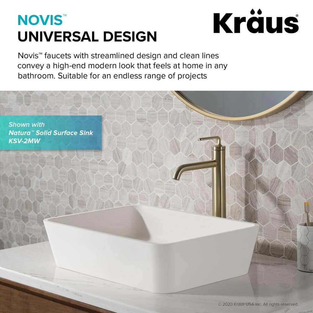 Ramus Vessel Sink Bathroom Faucet with Drain Assembly