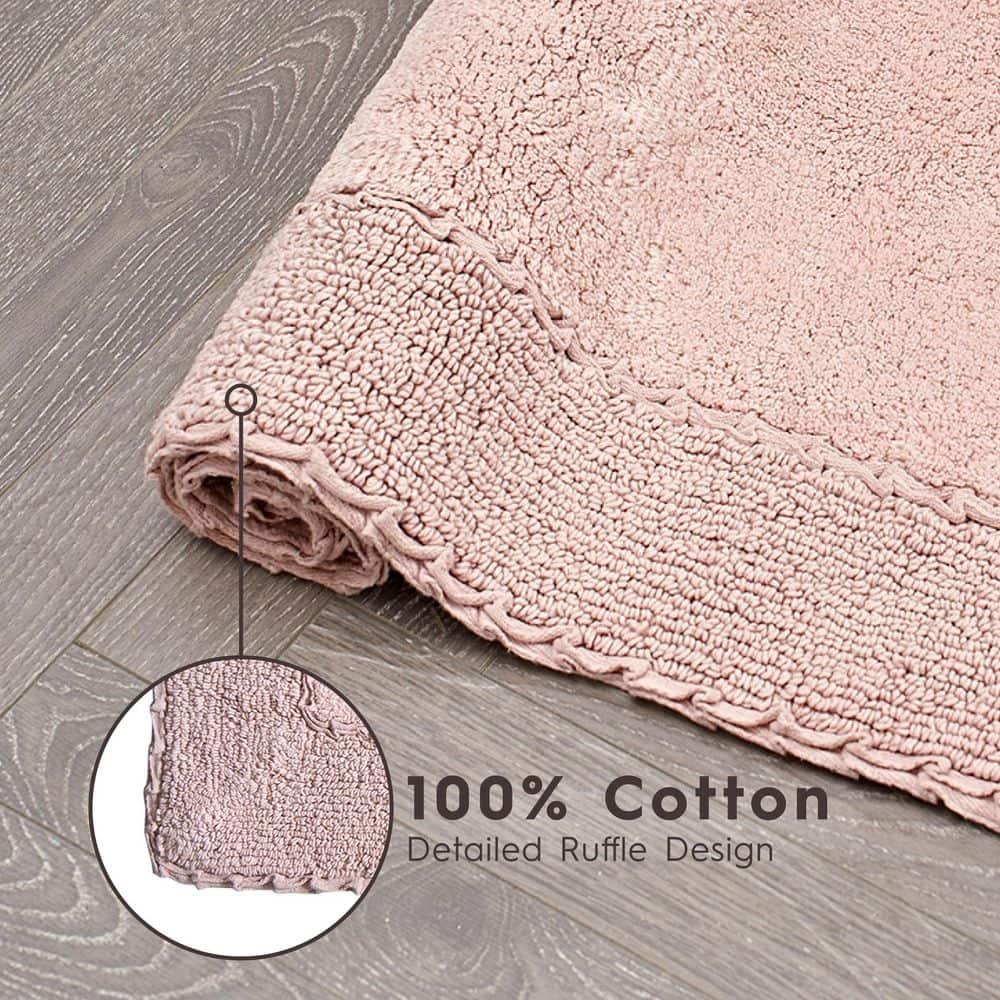 Laura Ashley Laura Ashley Ruffle 100% Cotton Bath Rugs