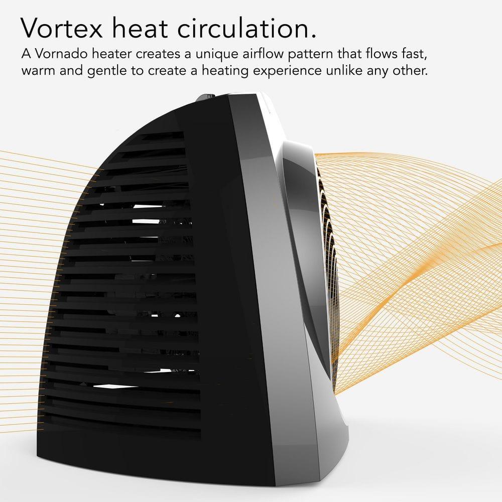 VH200 1500-Watt Electric Portable Space Heater, Whole Room Vortex Heat Circulation, Charcoal