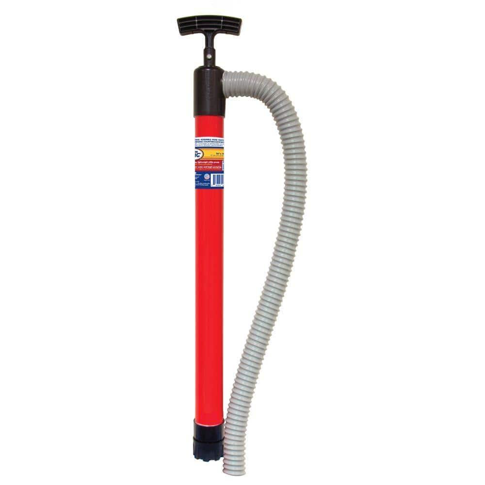 Red Thermoplastic Utility Hand Pump with Flexible Hose