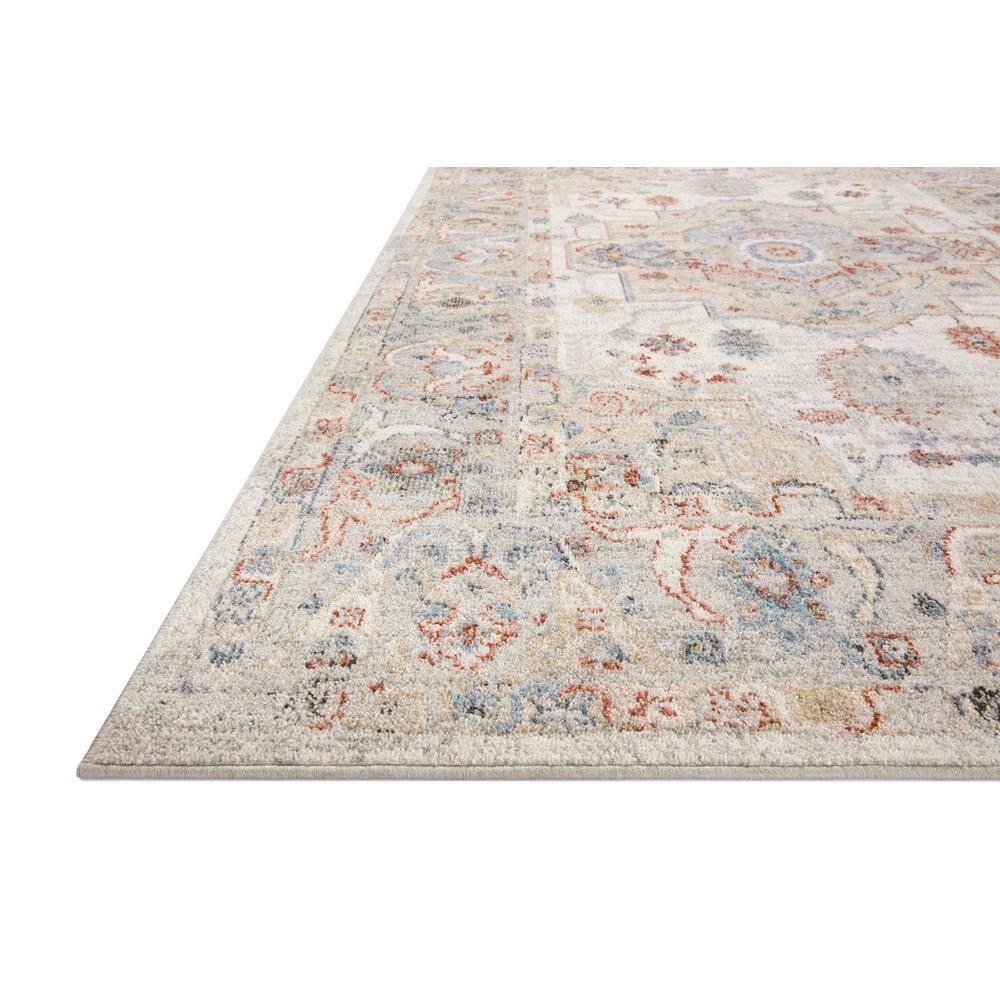 Ivory and Multi Polyester Round 5'-3" Area Rug