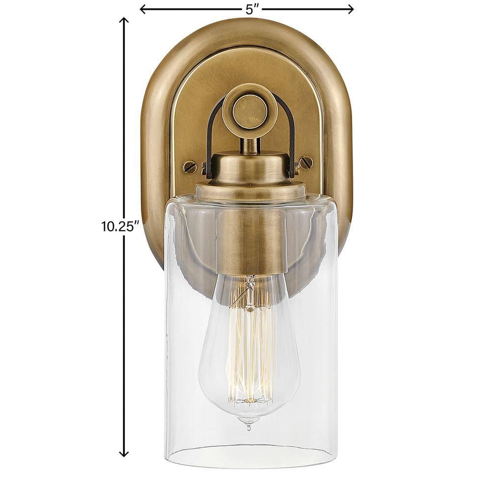 April Single Transparent Dimmable Bath Sconce