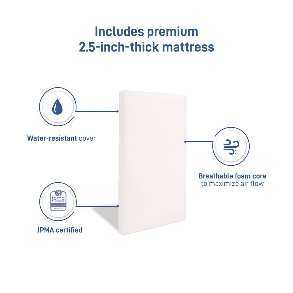 Graco Graco Stella 4-in-1 Mini Convertible Crib with Mattress