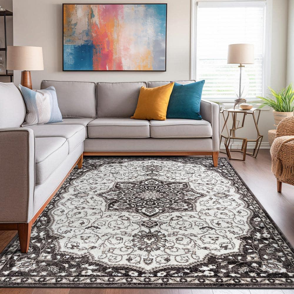 World Rug Gallery Traditional Medallion Area Rug - BROWN 7' 10" x 10'