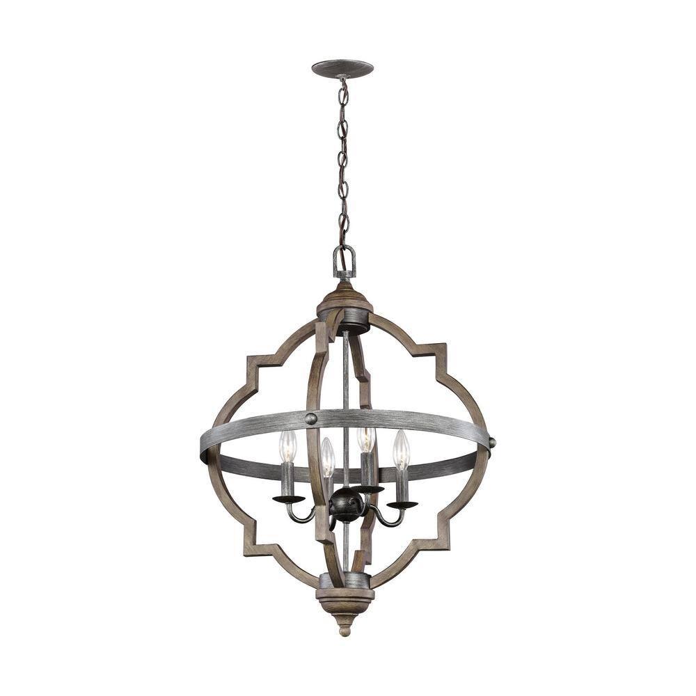 Stardust Chrome Quatrefoil 4-Light Incandescent Pendant