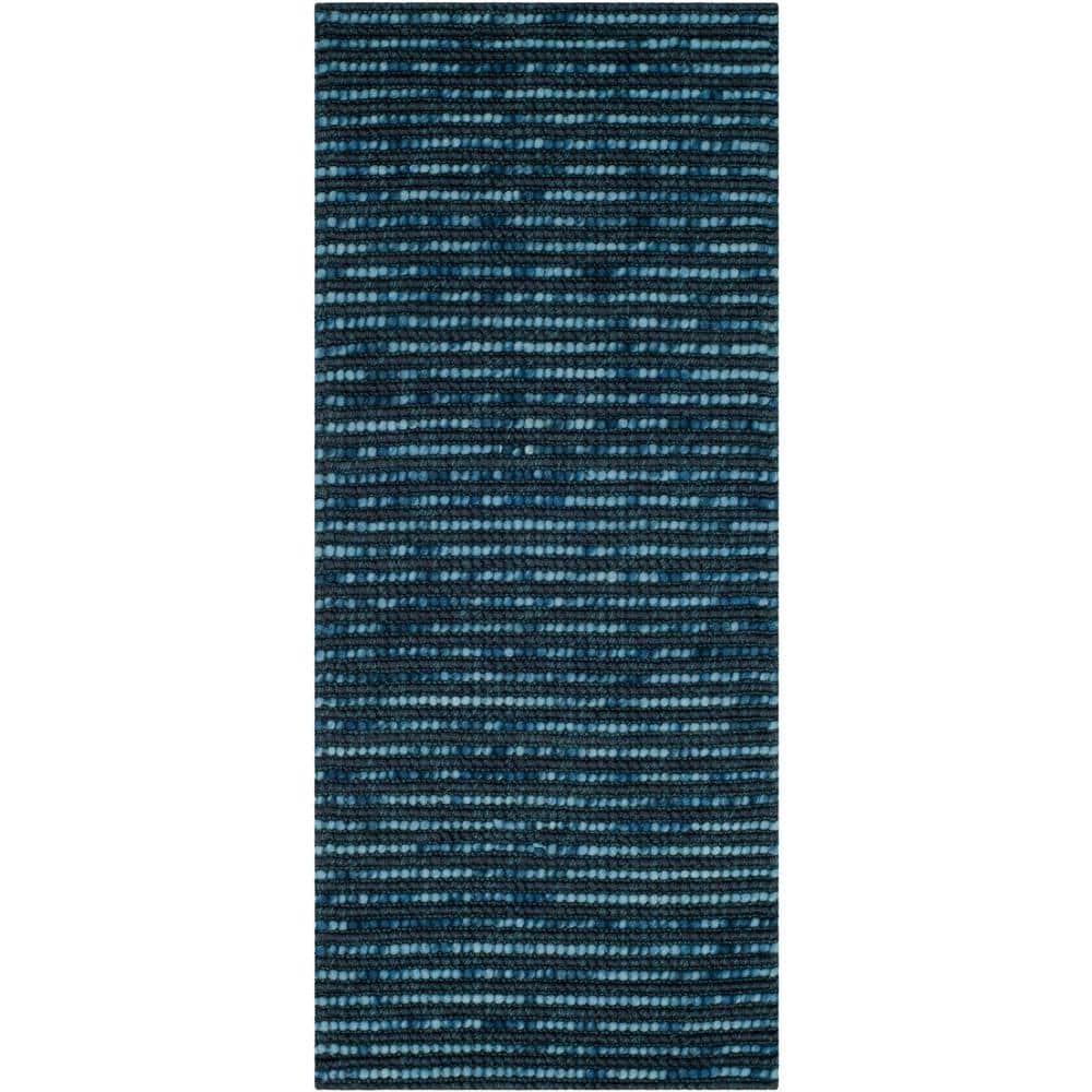 Bohemian BOH525 Hand Woven Runner Rug - Dark Blue/Multi - 2'6"x6' - Safavieh.