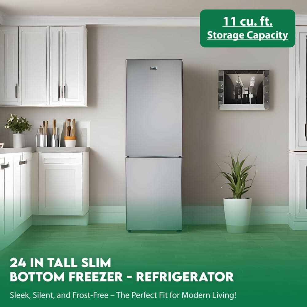 Equator Advanced Appliances Conserv 11cf Bottom Freezer Refrigerator 24in w/ WINE RACK Stainless 110V			 MDRF359WE