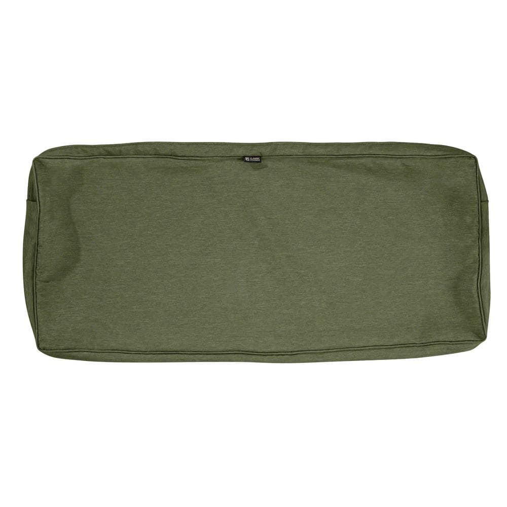 Classic Accessories Montlake FadeSafe Water-Repellent 48 x 18 x 3 Inch Outdoor Bench Cushion, Heather Fern