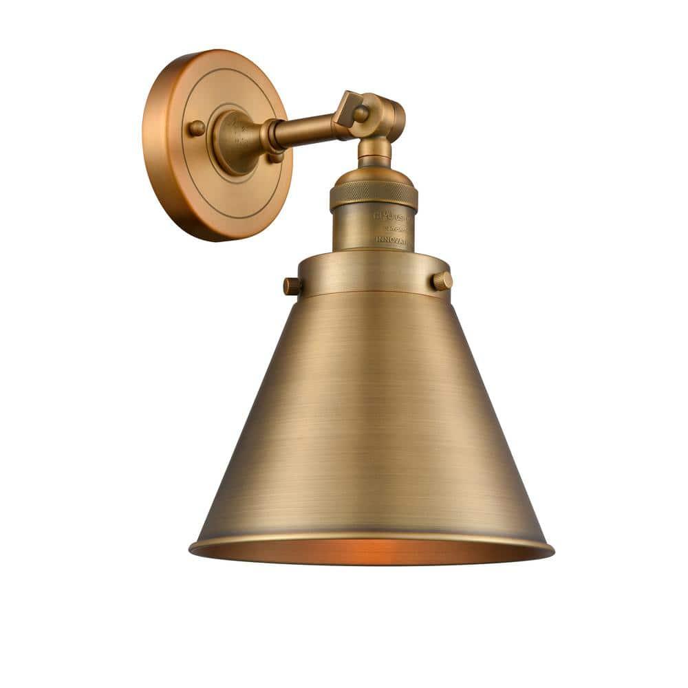 Innovations Lighting Franklin Restoration 1 - Light Sconce in  Brushed Brass