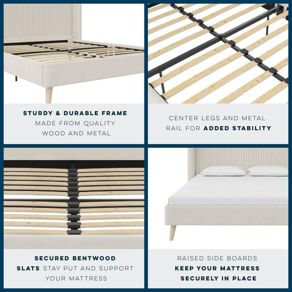 Holly Queen Size Upholstered Platform Bed