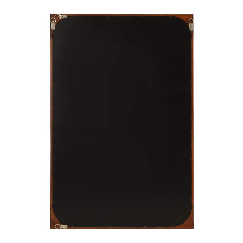 Kate & Laurel All Things Decor 24"x36" Kenai Framed Wall Mirror Walnut Brown: Modern Rectangular Design, No Assembly Required