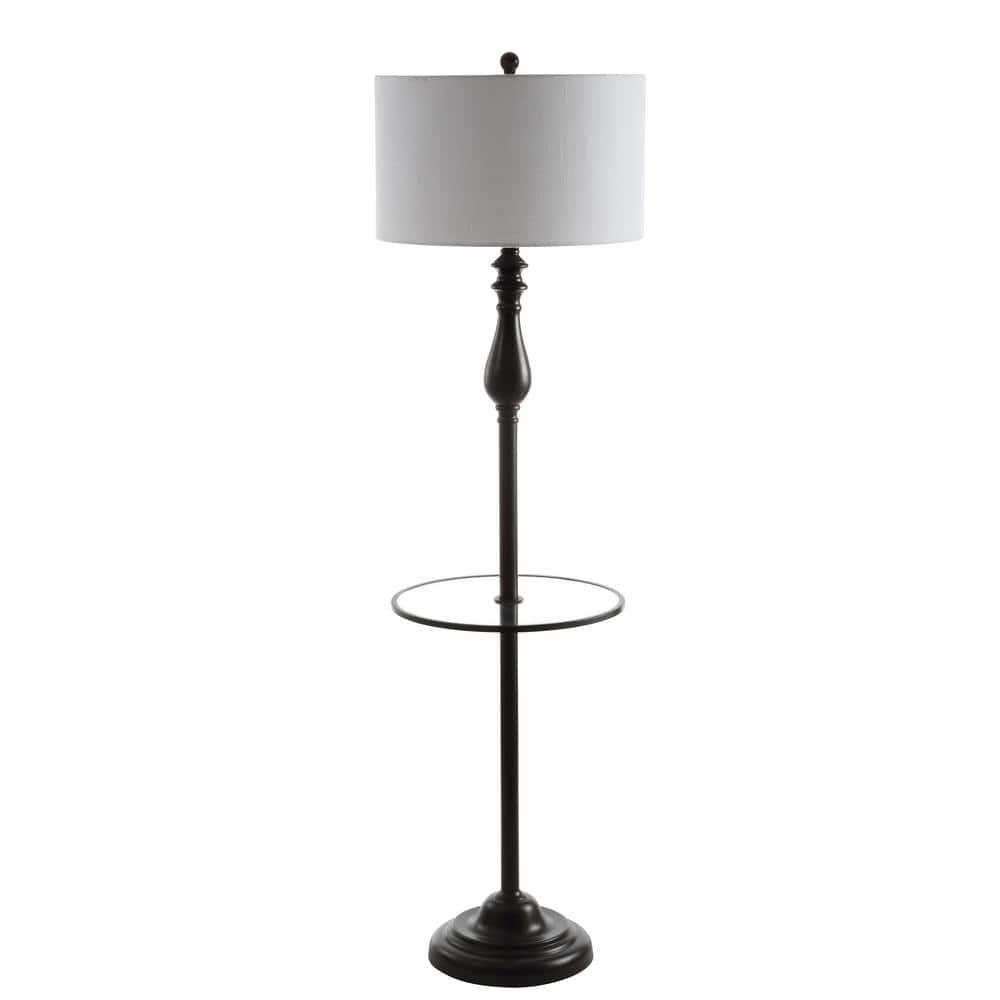 Rephen 60'' Black LED Swing Arm Floor Lamp with USB