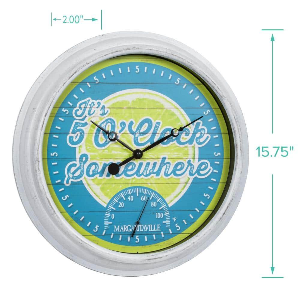 La Crosse Technology Margaritaville 5 O'clock Somewhere 15.75" Wall Clock