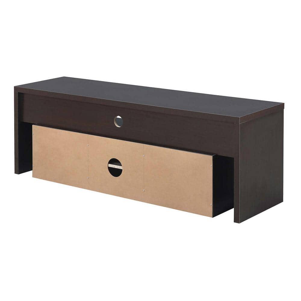 Convenience Concepts Lexington 60 inch TV Stand with Storage Cabinets and Shelves, Espresso