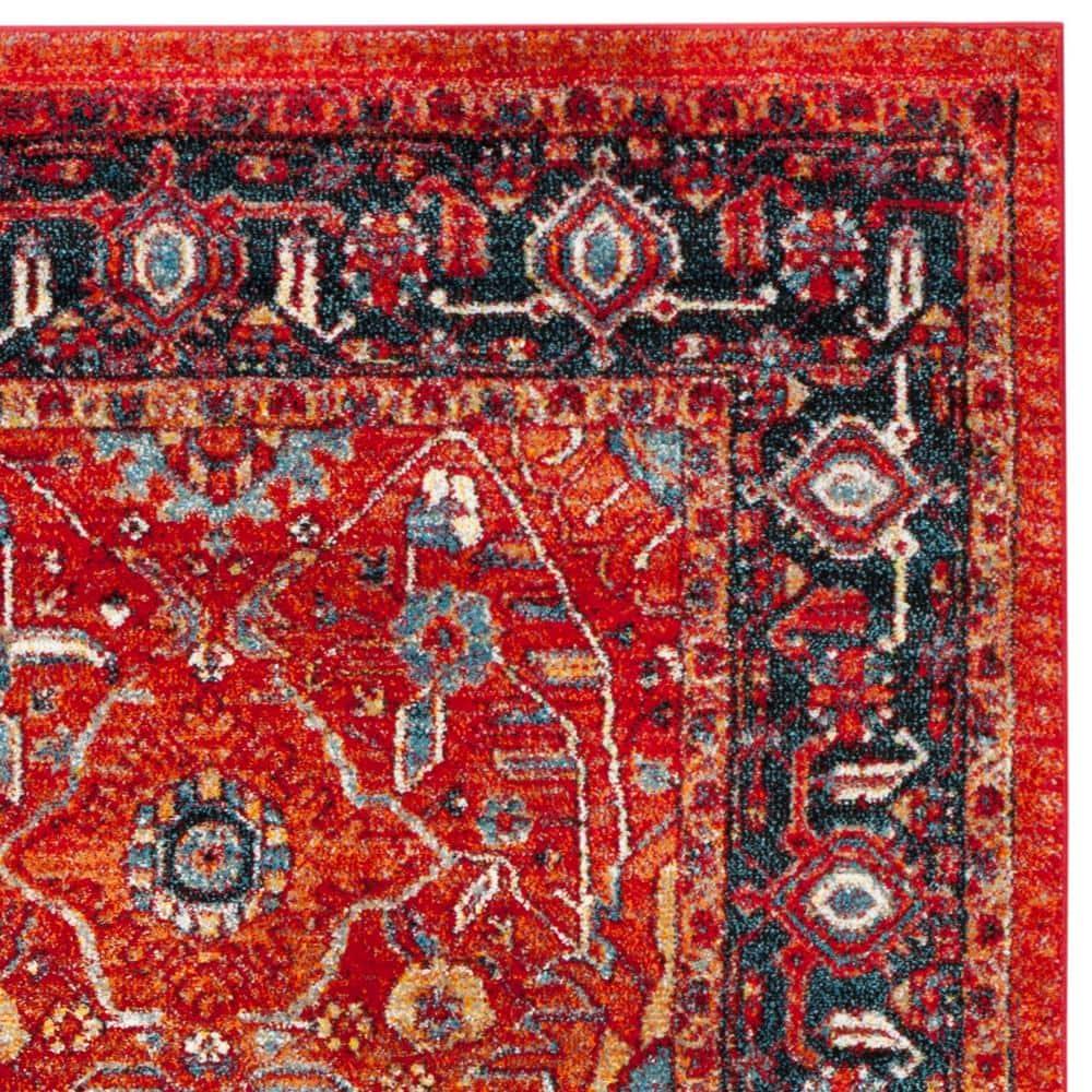 Vintage Hamadan VTH220 Power Loomed Indoor Area Rug - Orange/Navy - 8'x10' - Safavieh
