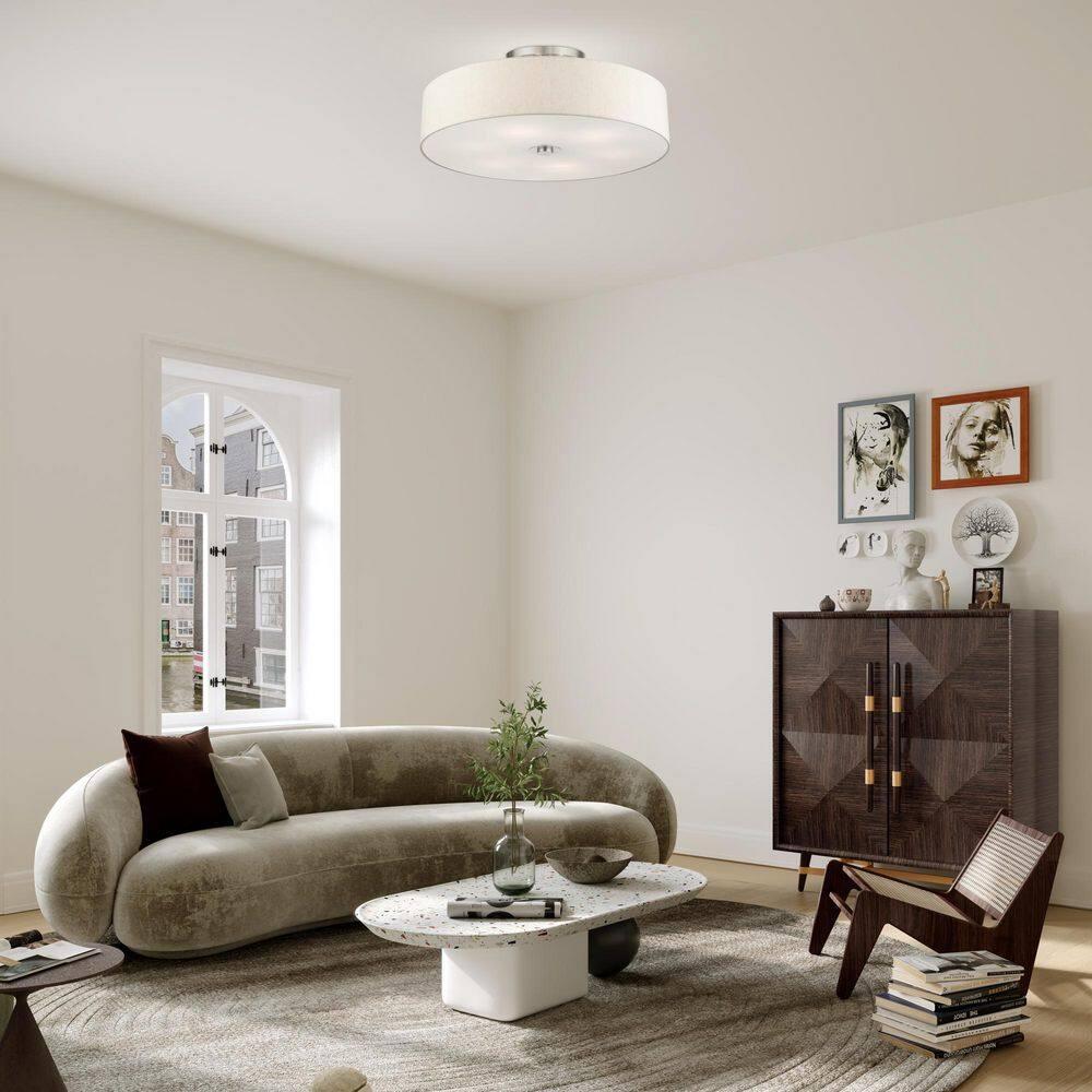 Livex Lighting Meridian 6 - Light Semi-Flush Mount in  Brushed Nickel
