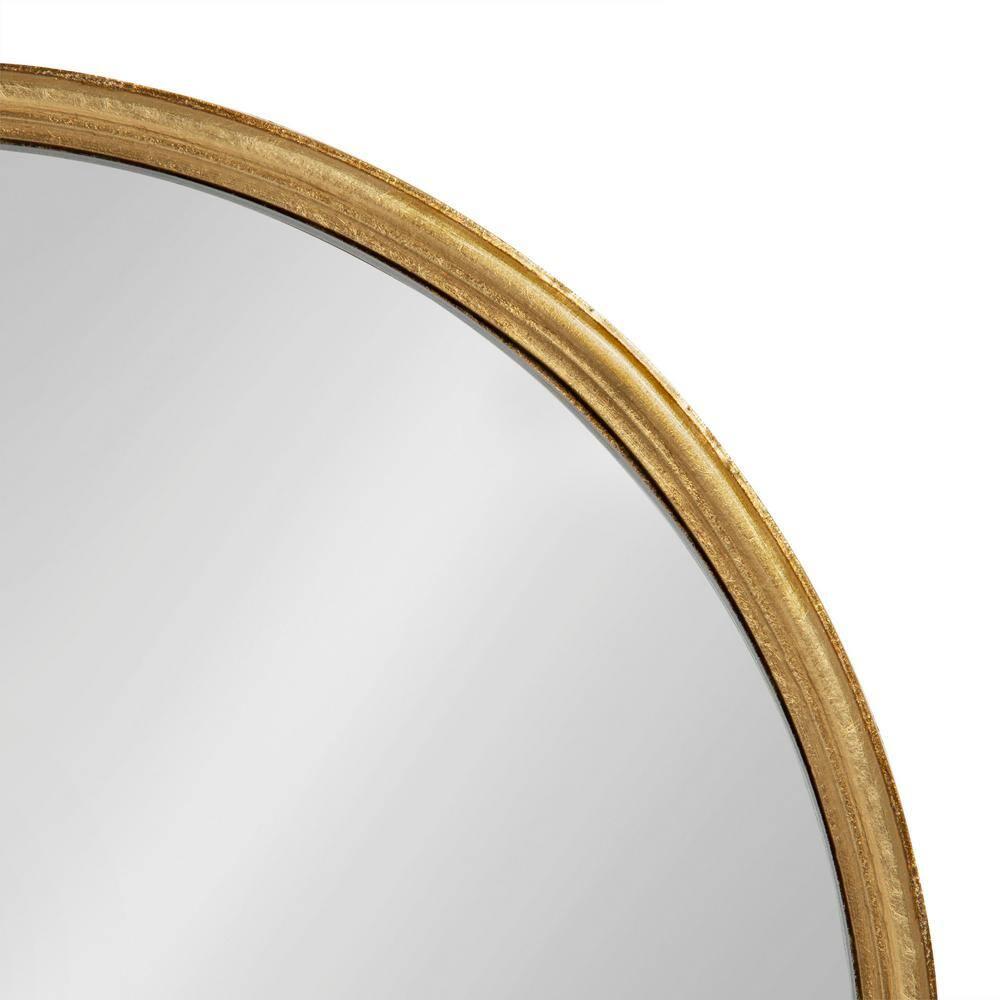 24" x 24" Caskill Round Framed Decorative Wall Mirror Gold - Kate & Laurel All Things Decor