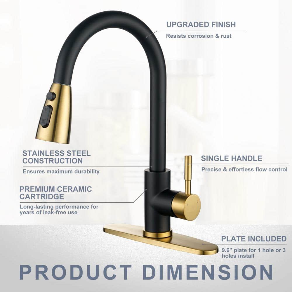 VIBRANTBATH Pull Out Kitchen Faucet