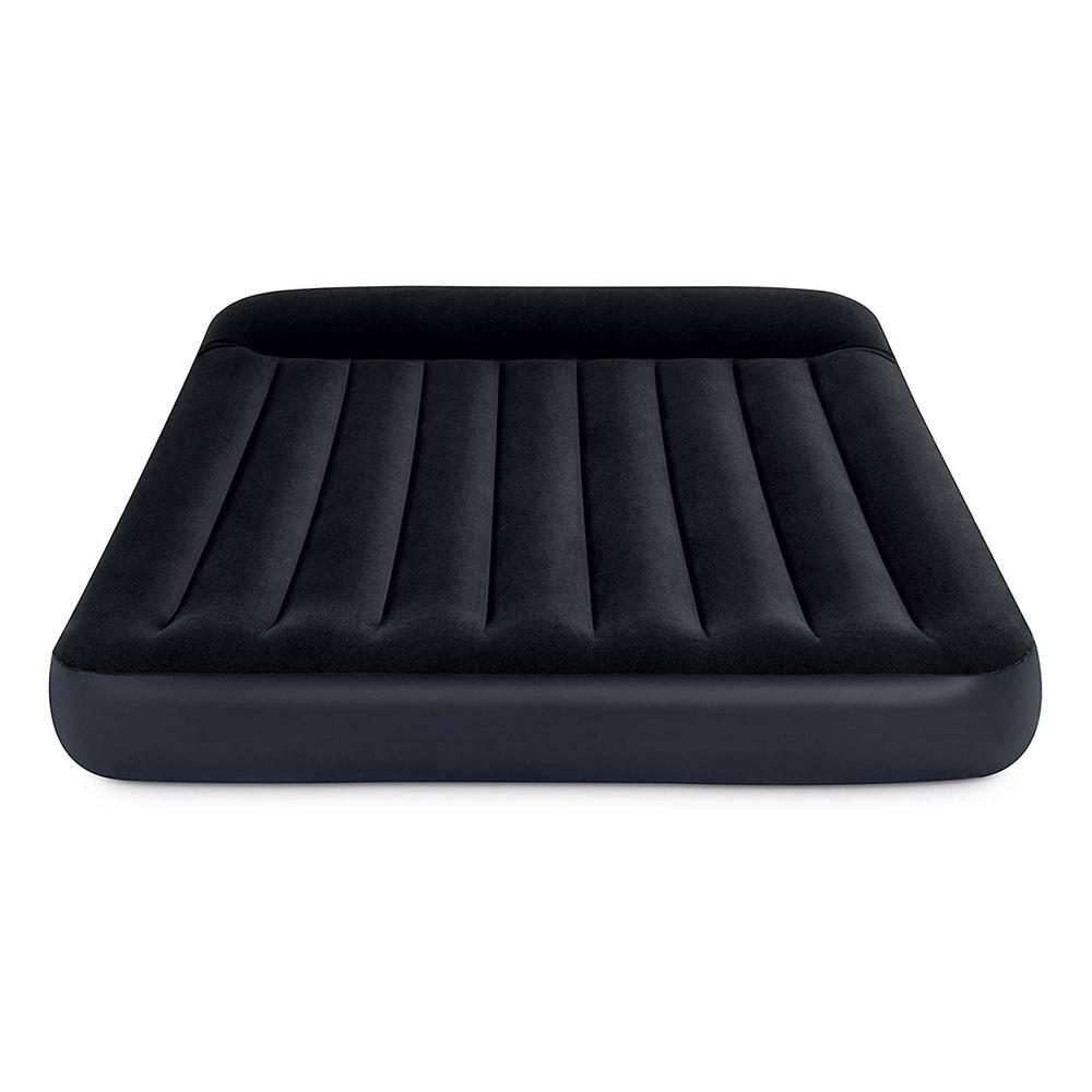 Intex Dura Pillow Rest Classic Blow Up Mattress Air Bed with Built In Pump