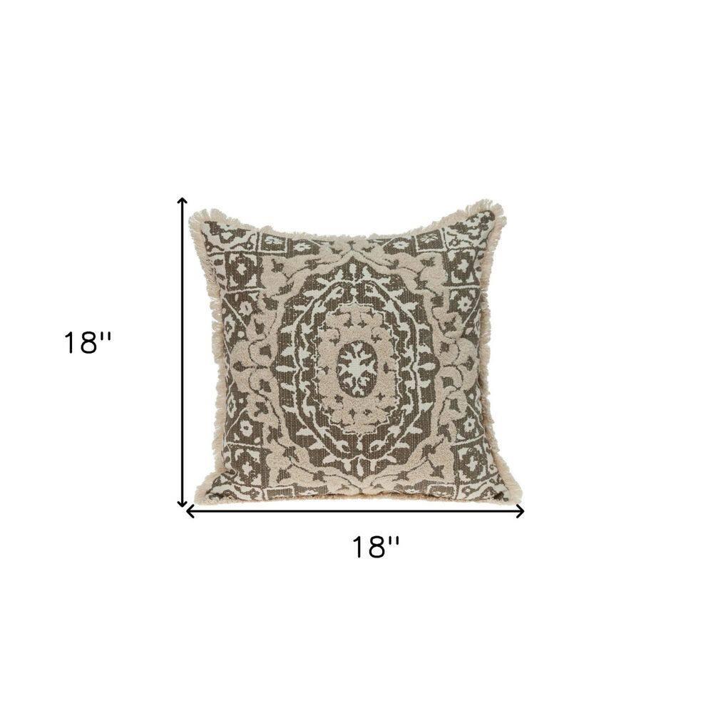 ZeaZu Abstract Cotton Throw Pillow