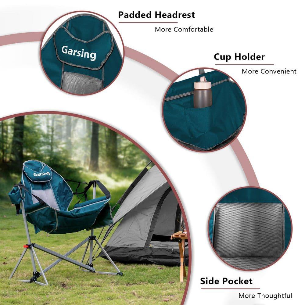 Green Folding Camping Chair with Carrying Bag
