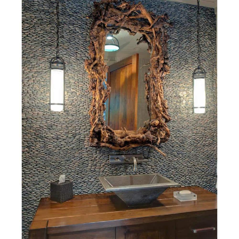 Rain Forest Stacked Tan Pebble Tile 12" x12" (5.0 Sq. ft. / Case)