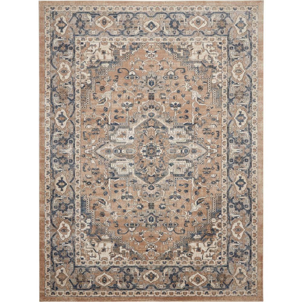 Nourison Concerto Center Medallion Indoor Rug Beige Grey 7'10" x 9'10"