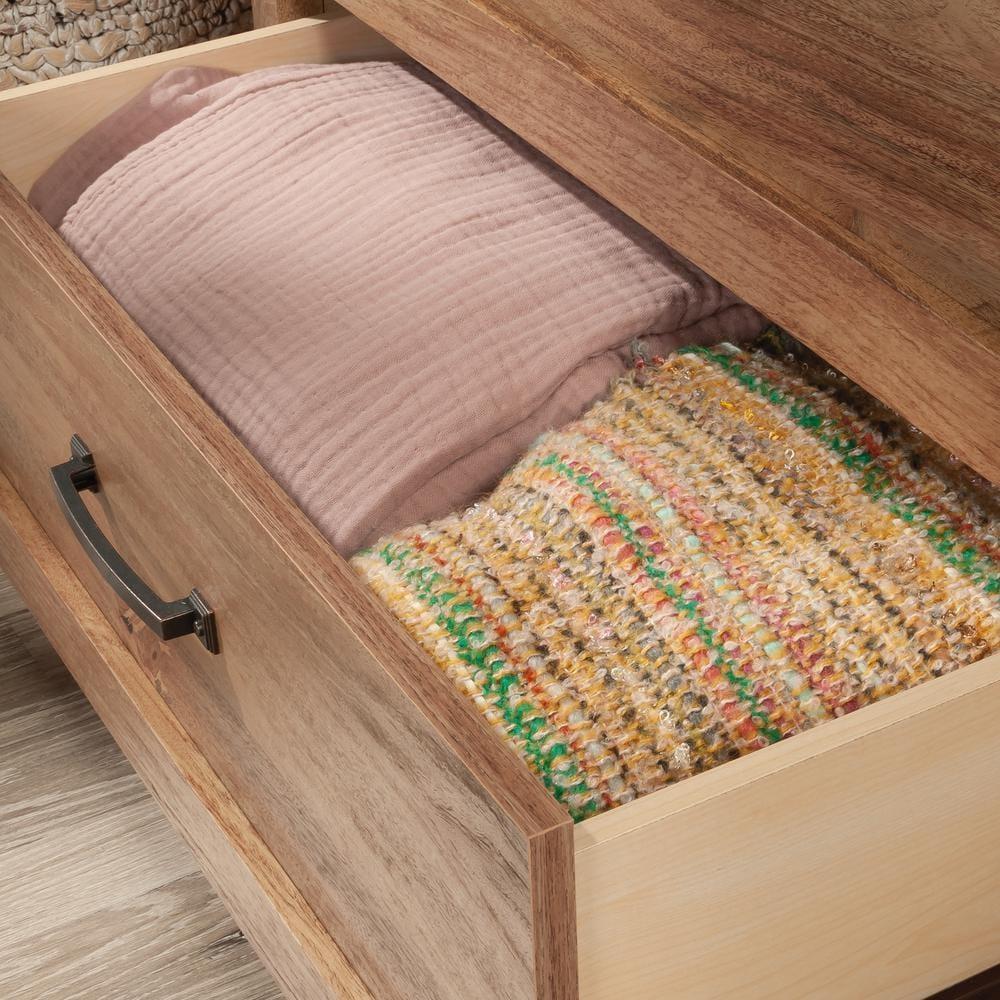 Sauder Cannery Bridge 3 Drawer Chest Sindoori Mango: Bedroom Storage, Laminated Surface, Metal Hardware