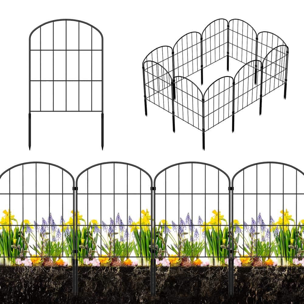 Decorative Garden Fence 25 Panels Animal Barrier Fence 27ft (L) x 22in (H) Rustproof Metal Wire Section Edging with Plastic Stakes Dog Fence Outdoor for Yard Yard Landscape Patio