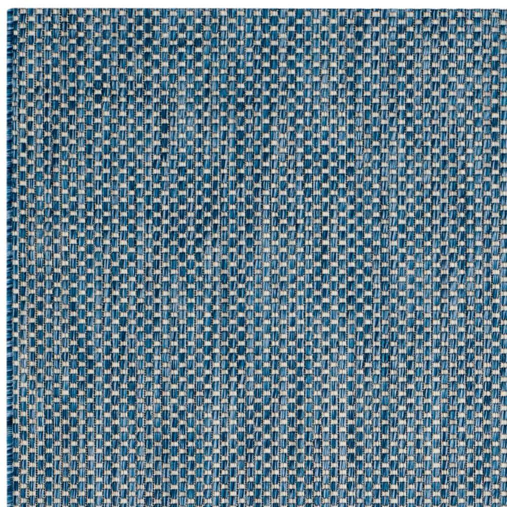 Courtyard CY8521 Power Loomed Indoor/Outdoor Area Rug - Navy/Grey - 4'x5'7" - Safavieh.