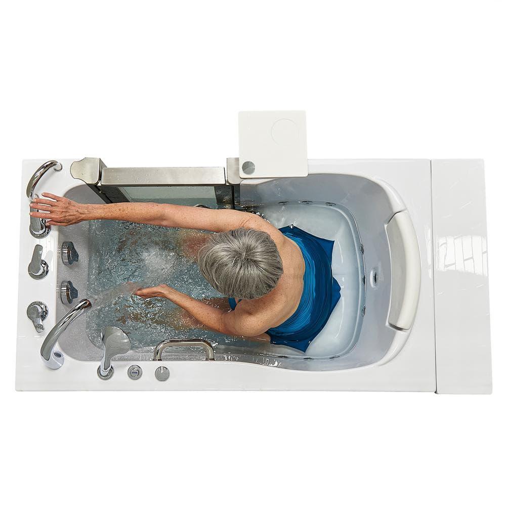 Royal 32"x52" Acrylic Hydro Massage Walk-In Bathtub, Heated Seat, Fast Fill Faucet, 2" Dual Drain
