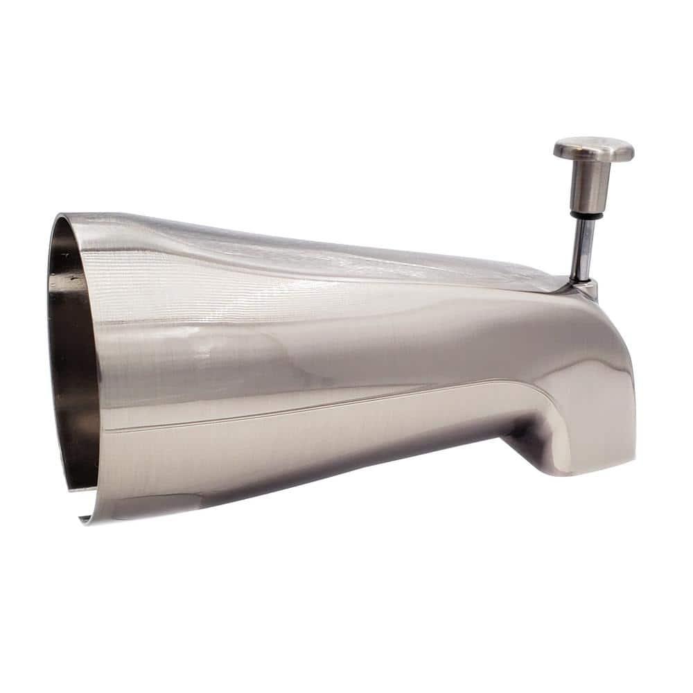 5-1/4" Reach Wall Mount Tub Spout with Front Diverter