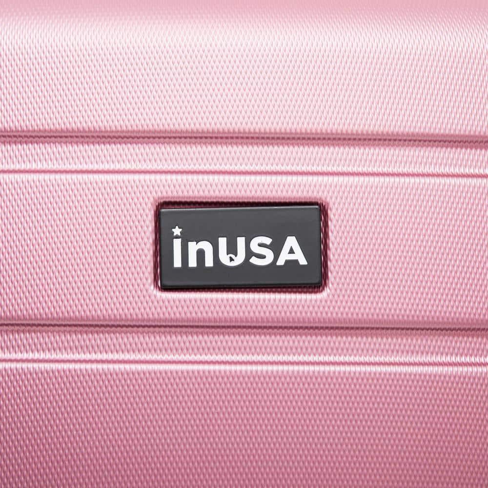 InUSA Trend 24" Hardside Lightweight Luggage with Spinner Wheels, Handle, and Trolley, Rose Gold