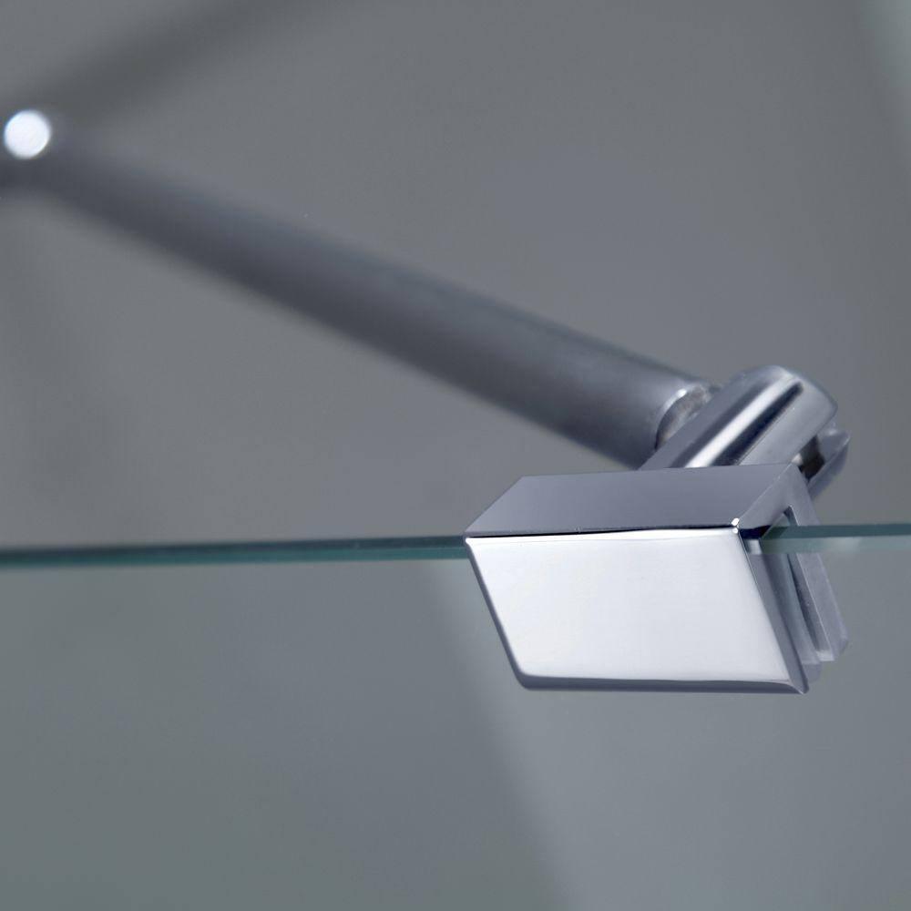 Nautis 72" H Hinged Frameless Shower Door