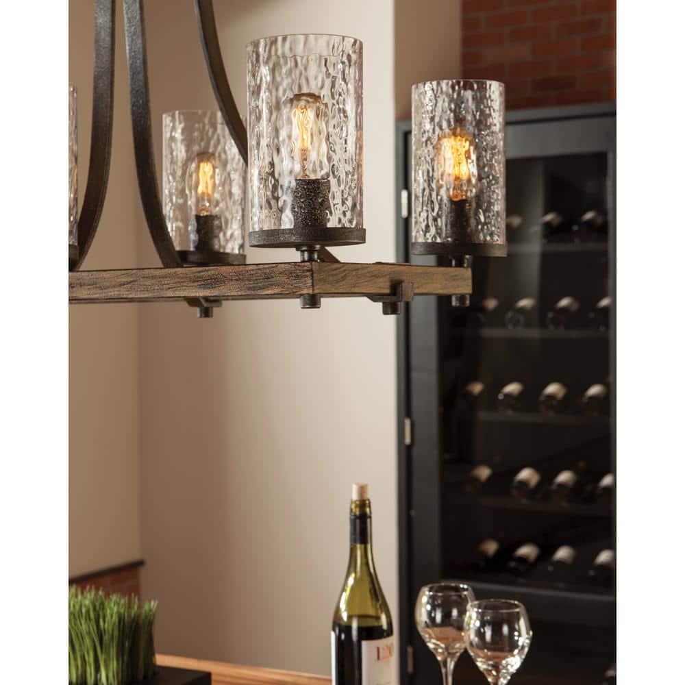 Steffens Wood & Iron Linear Chandelier (46")