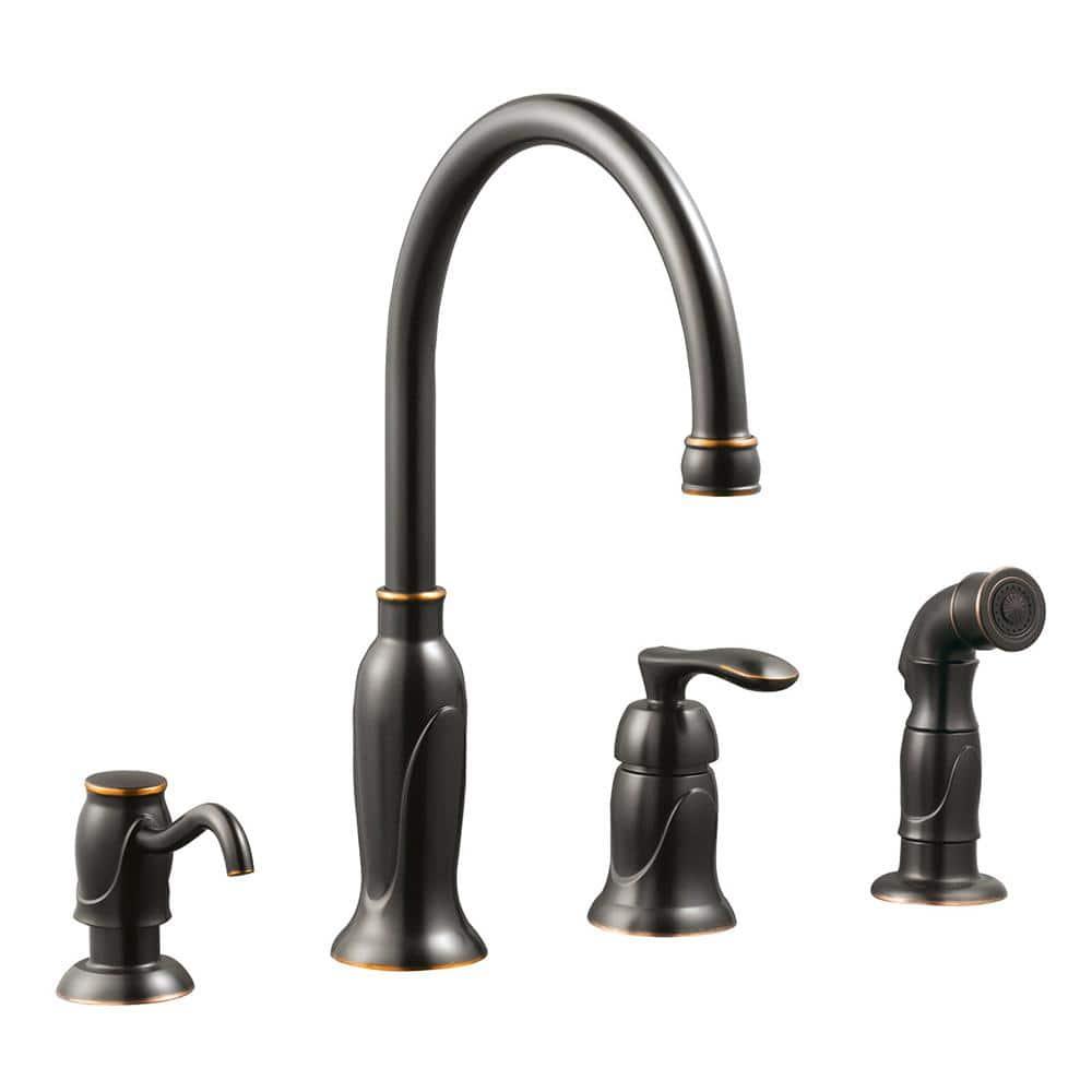 Alcott Hill® Alcott Hill® Helen Kitchen Faucet with Side Spray and Soap Dispenser