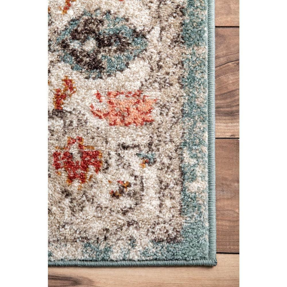 Nuloom Lenore Floral & Paisley 8x10 Indoor Area Rug for Living Room Bedroom Dining Room Kitchen, Beige/Multicolor