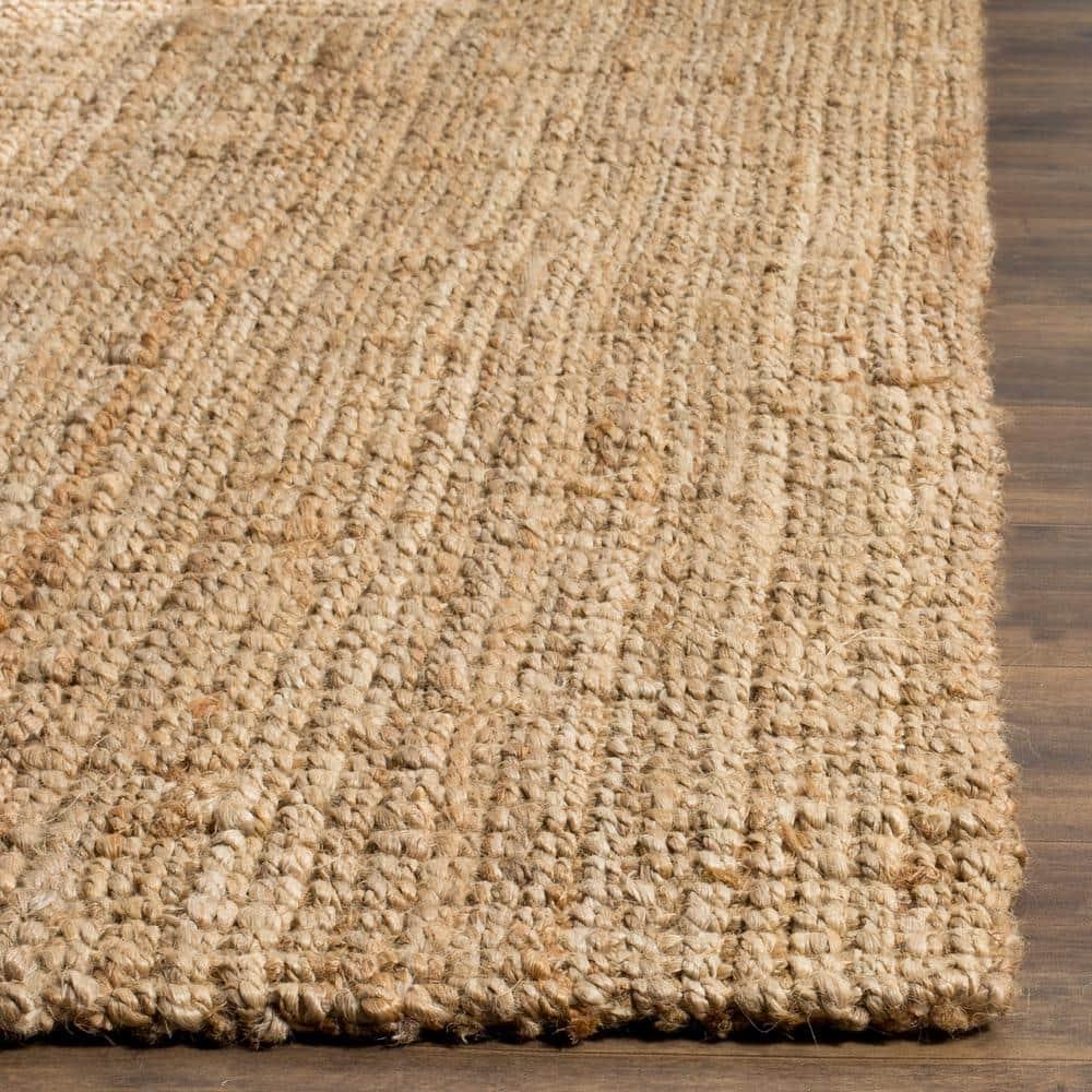 SAFAVIEH Natural Fiber Delmar Braided Jute Area Rug, Natural, 6' x 9'