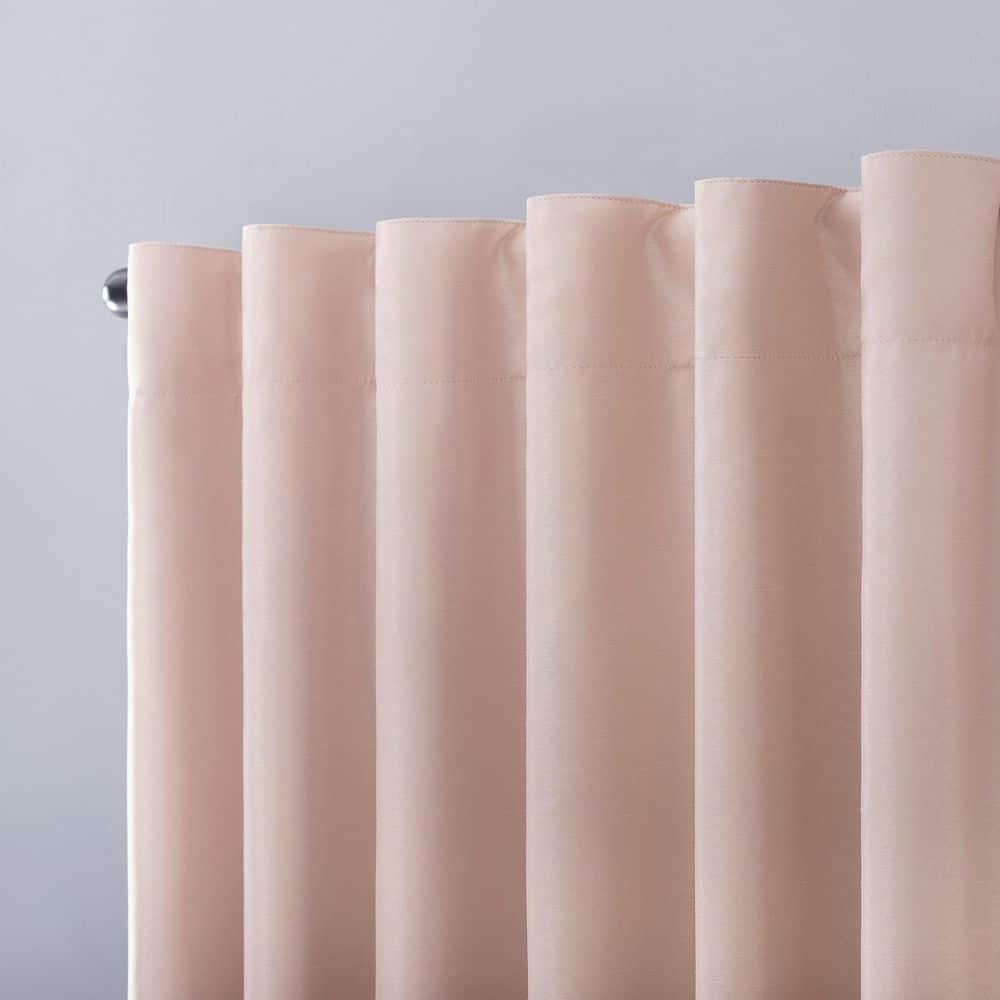 Faux Dupioni Silk Thermal Extreme 100% Blackout Back Tab Curtain Panel