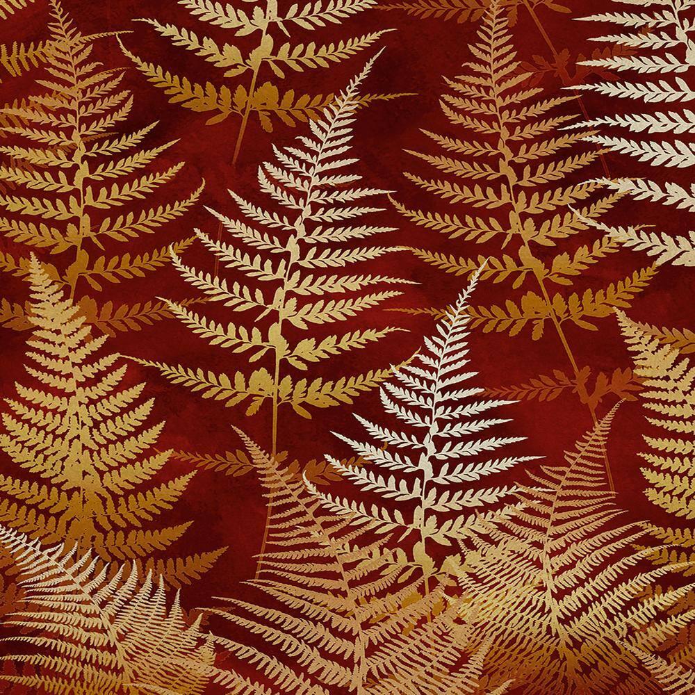 Clarissa Hulse Woodland Fern Rust Wallpaper