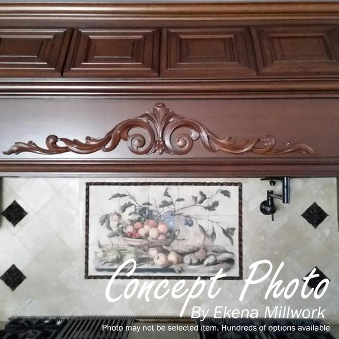 Acanthus H W D Wood Rosette Applique