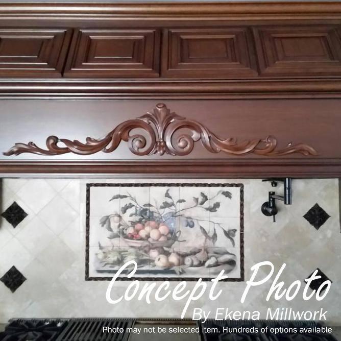 Acanthus H W D Wood Rosette Applique