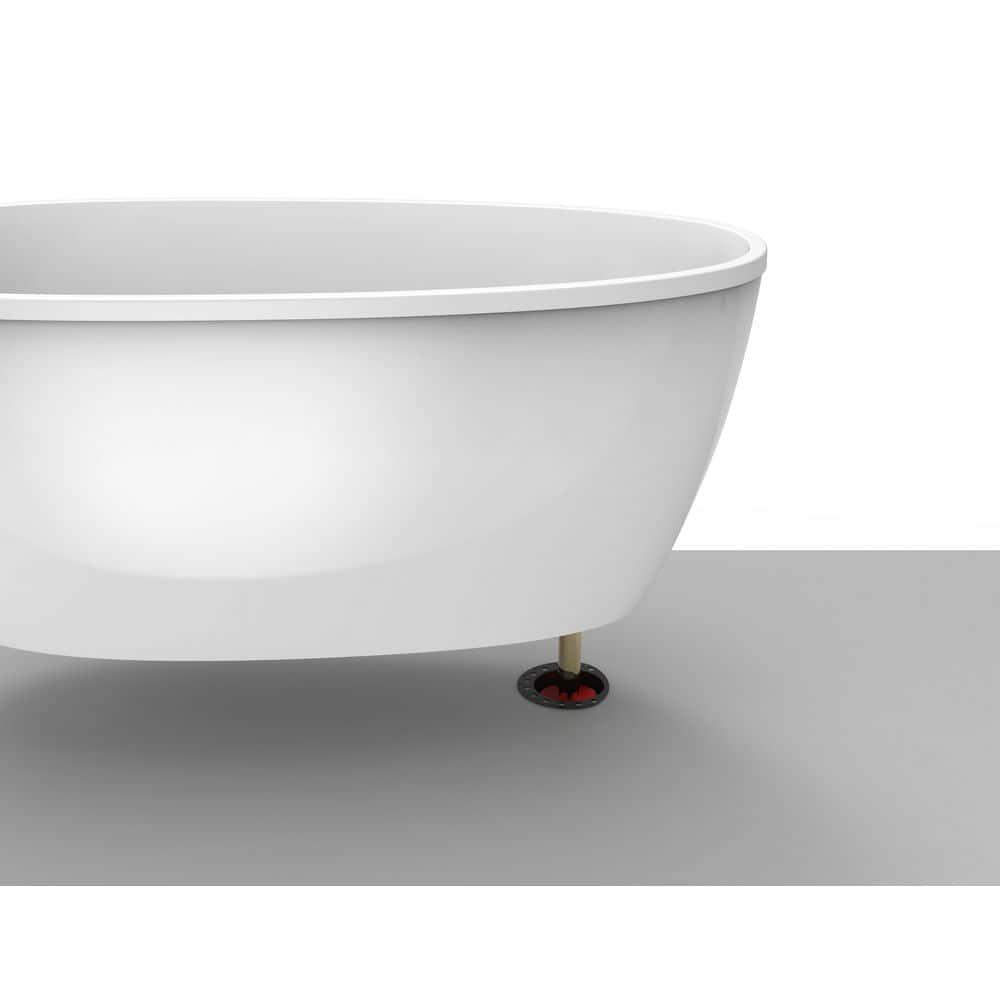 Lyndsay 67" x 32" Freestanding Soaking Acrylic Bathtub with Faucet