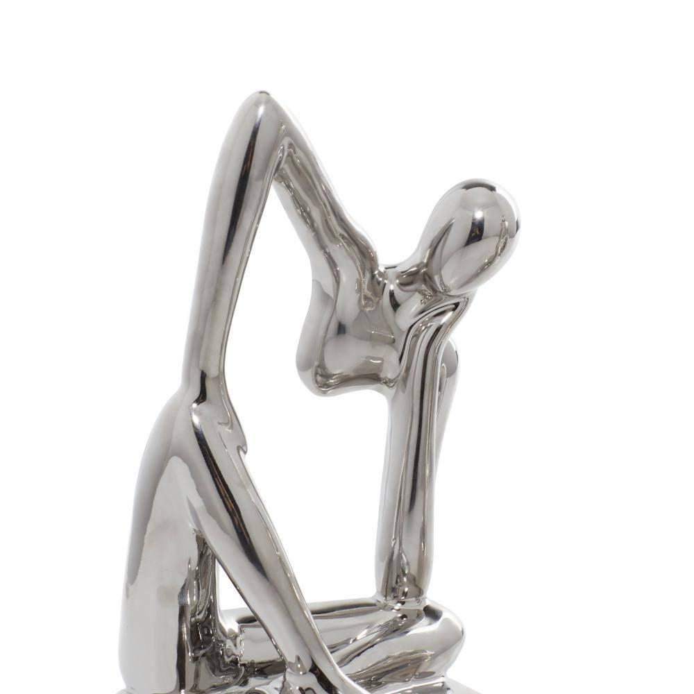 CosmoLiving by Cosmopolitan Porcelain Ceramic Sitting Thinker People Decorative Sculpture Set